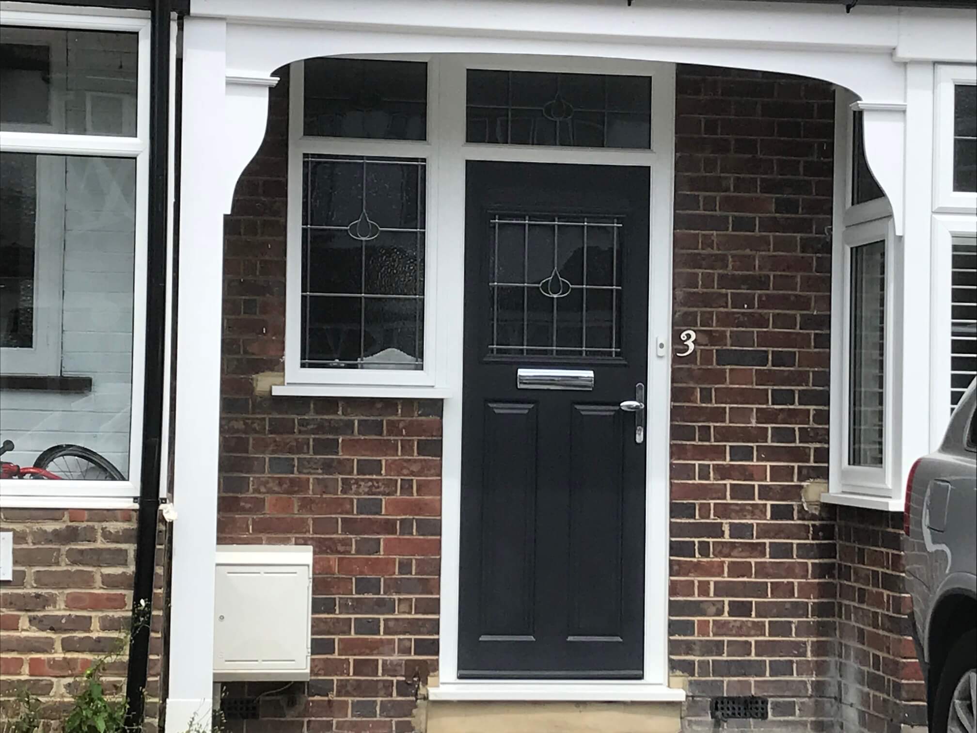 black composite door cheam