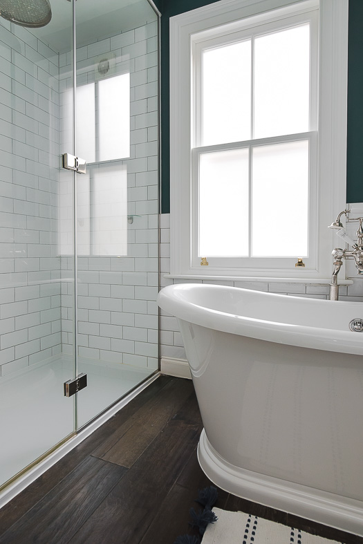 White Bathroom Timber Windows